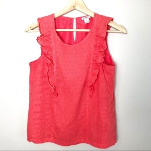 J. crew Coral Sleeveless Blouse Top size 0